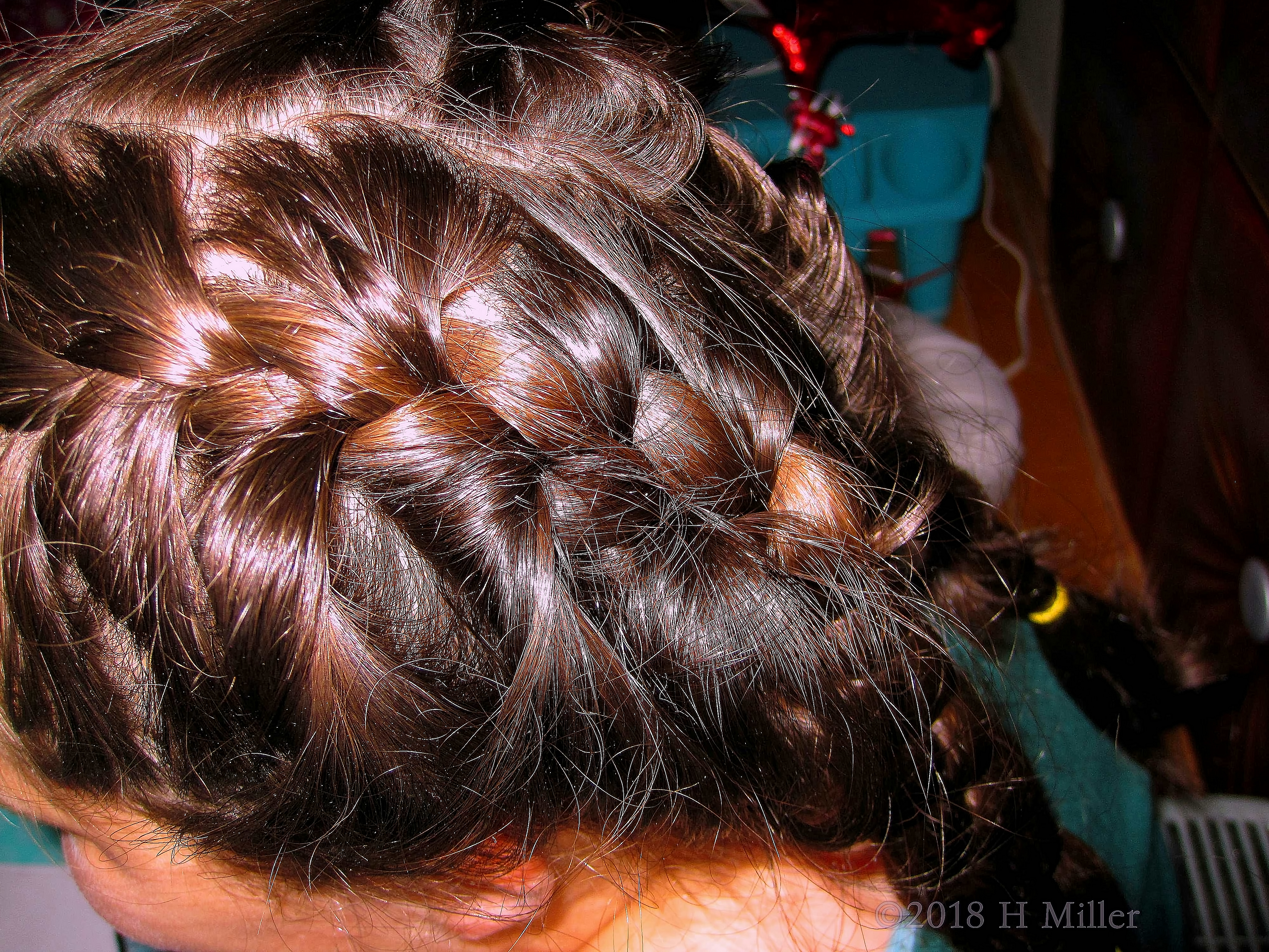 Neatly Done French Braid During The Kids Hairstyling Activity. Neatly Done French Braid During The Kids Hairstyling Activity.