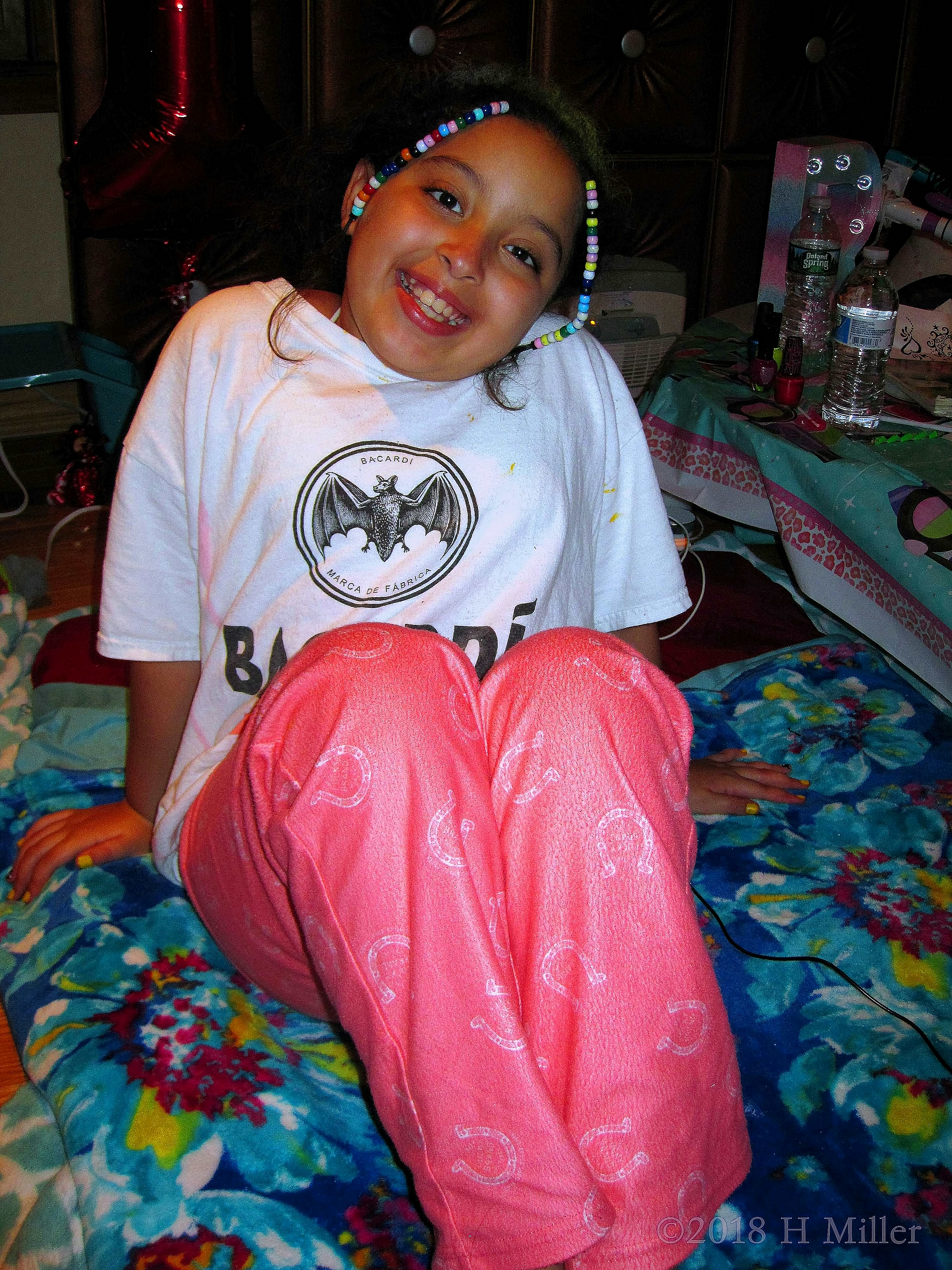 Smiling With Her Colorful Beaded Girls Hairstyle! 4 Smiling With Her Colorful Beaded Girls Hairstyle! 4