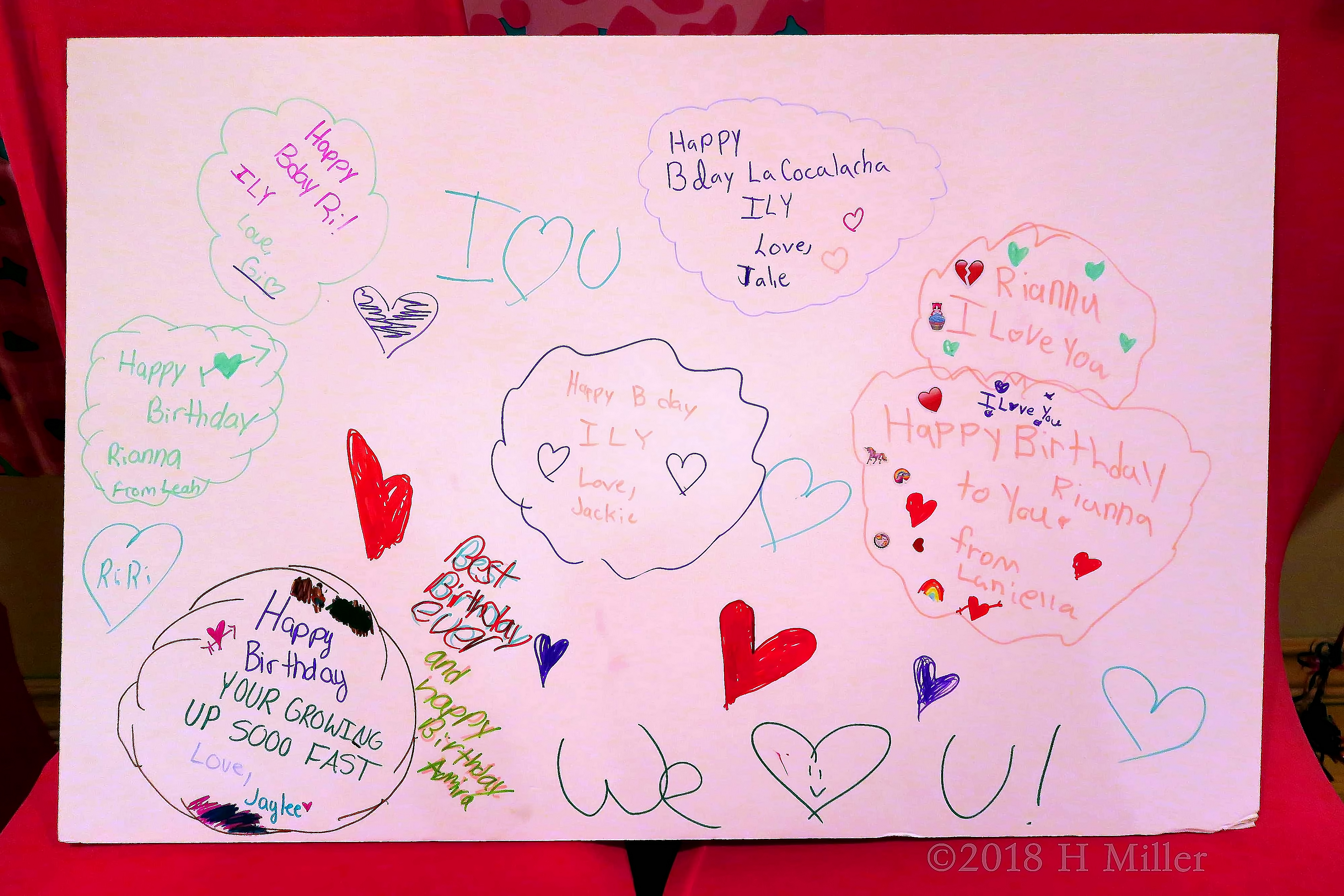 Spa Birthday Card Filled With Cute Messages For Rianna By Her Friends! 