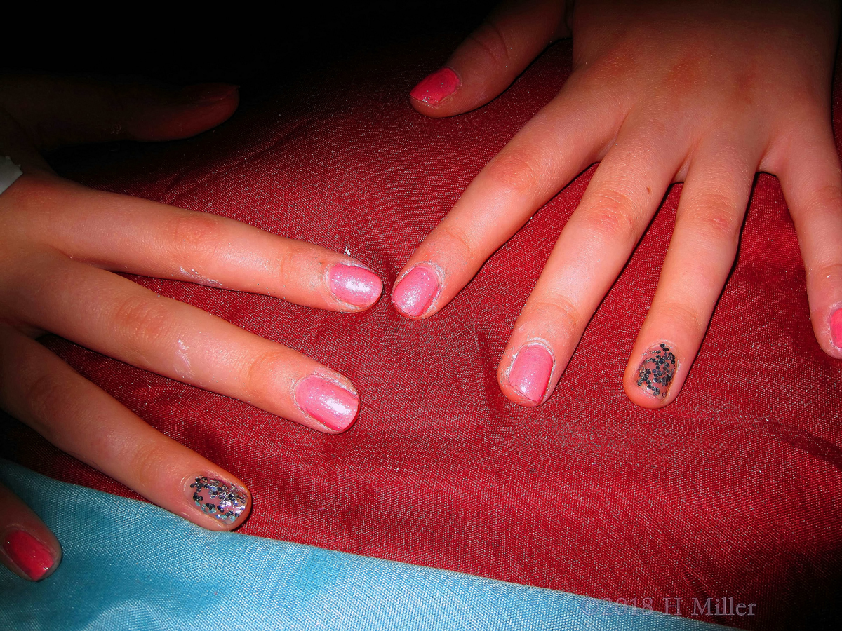 All Solid Ruby With One Glitter, Super Cool Kids Mani! All Solid Ruby With One Glitter, Super Cool Kids Mani!