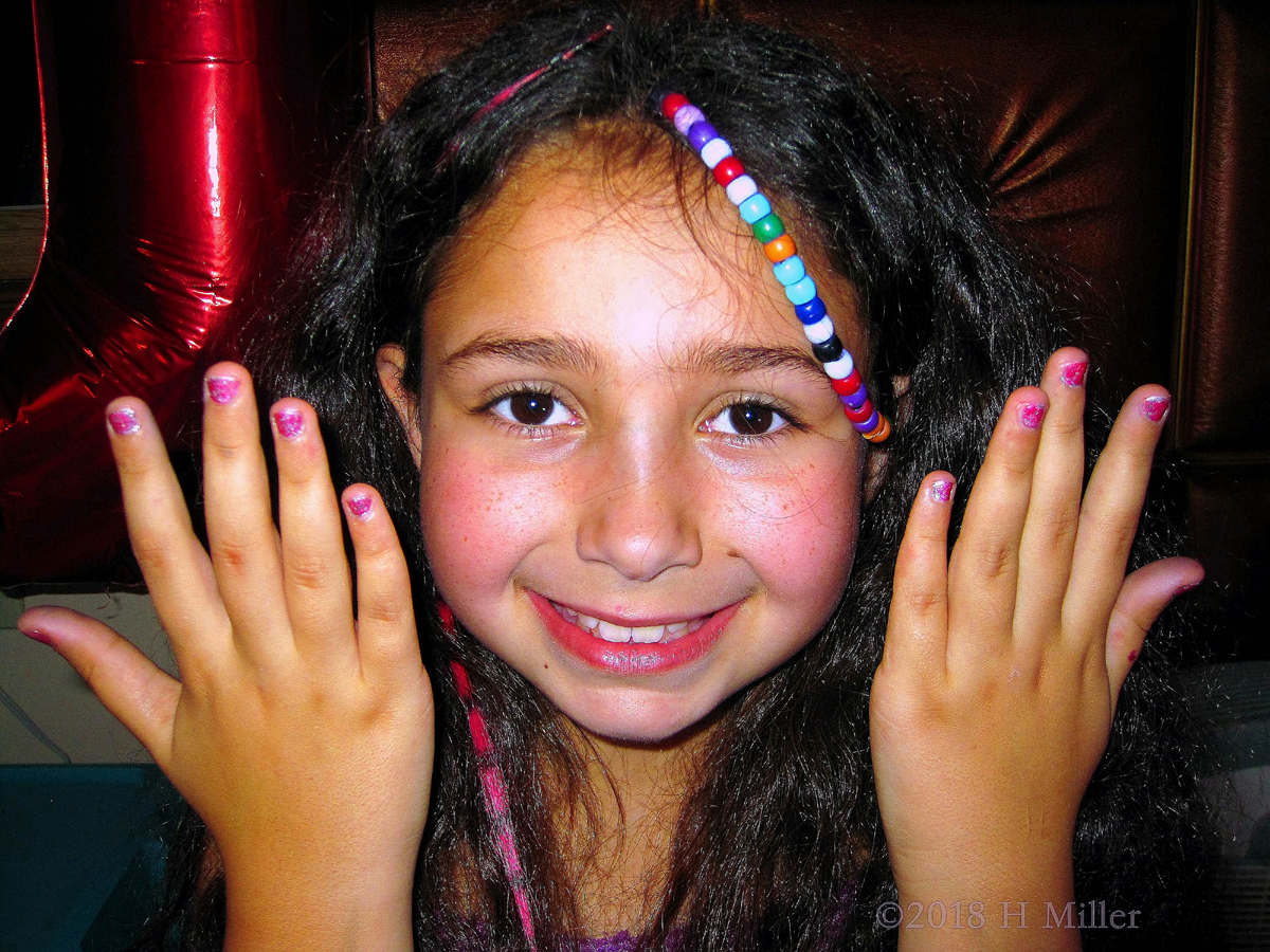 Birthday Girl Loves Her Kids Mini Manicure. Birthday Girl Loves Her Kids Mini Manicure.