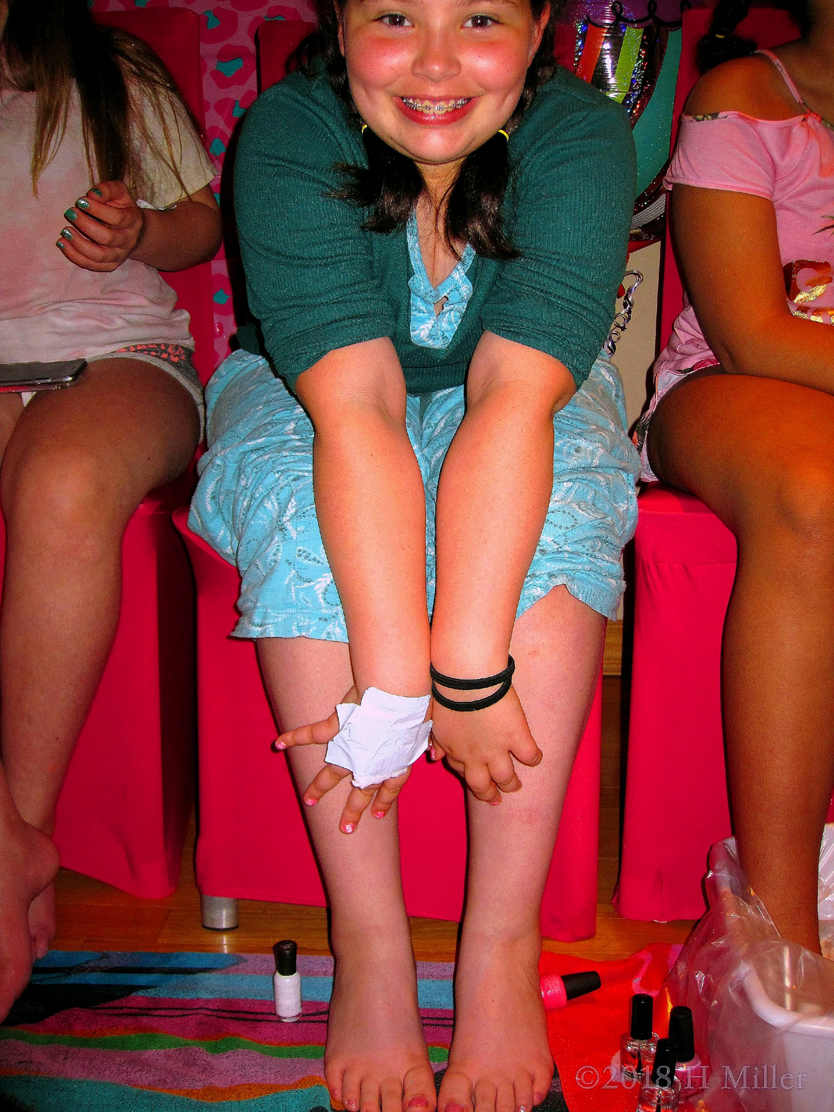 Post Mini Mani And Jagua Temporary Tattoo, All Finished With Kids Pedicures Too! Post Mini Mani And Jagua Temporary Tattoo, All Finished With Kids Pedicures Too!