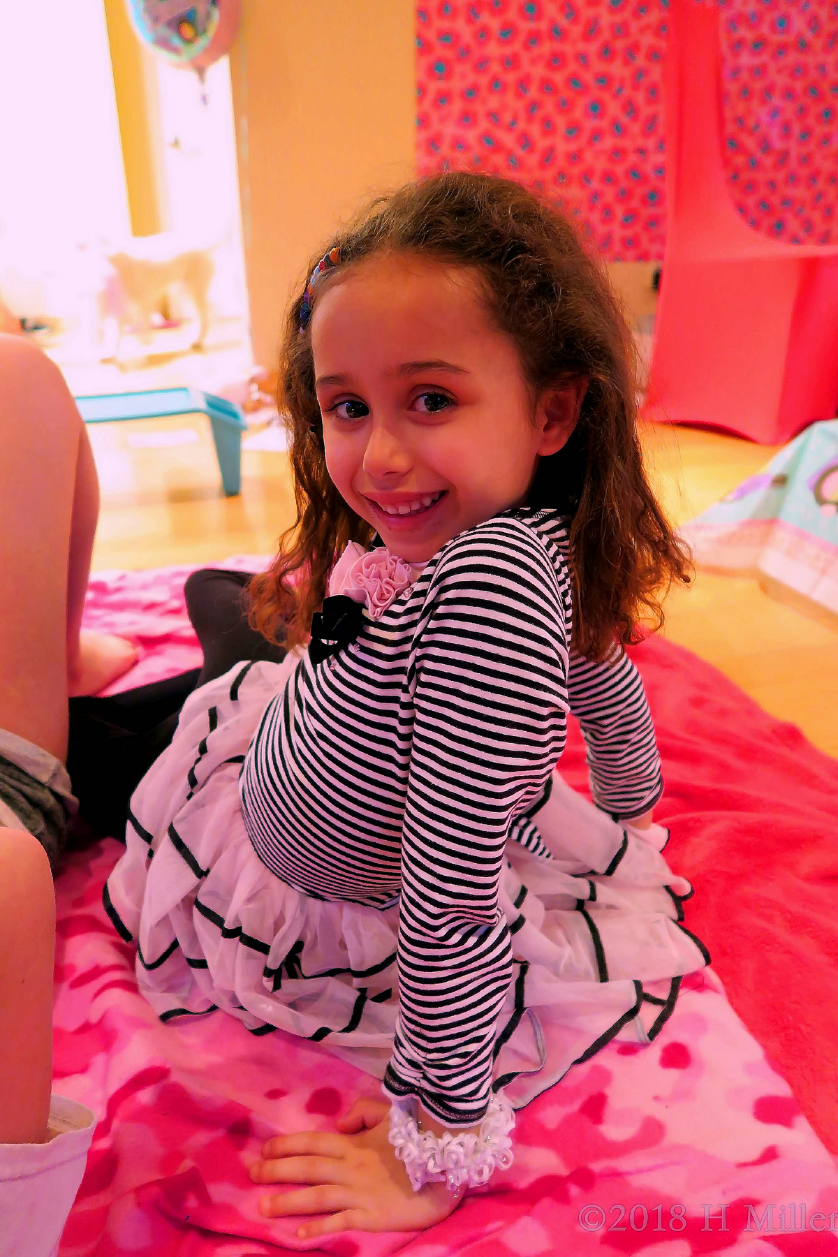 Smiling And Happy After Her Facial For Girls At Rianna's Spa Birthday. Smiling And Happy After Her Facial For Girls At Rianna's Spa Birthday.