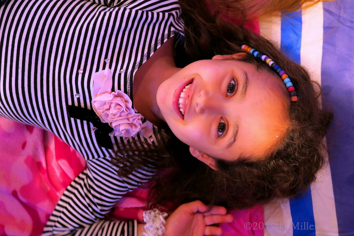 Smiling Pic Taken From Above, Right Before Her Kids Facial! Smiling Pic Taken From Above, Right Before Her Kids Facial!