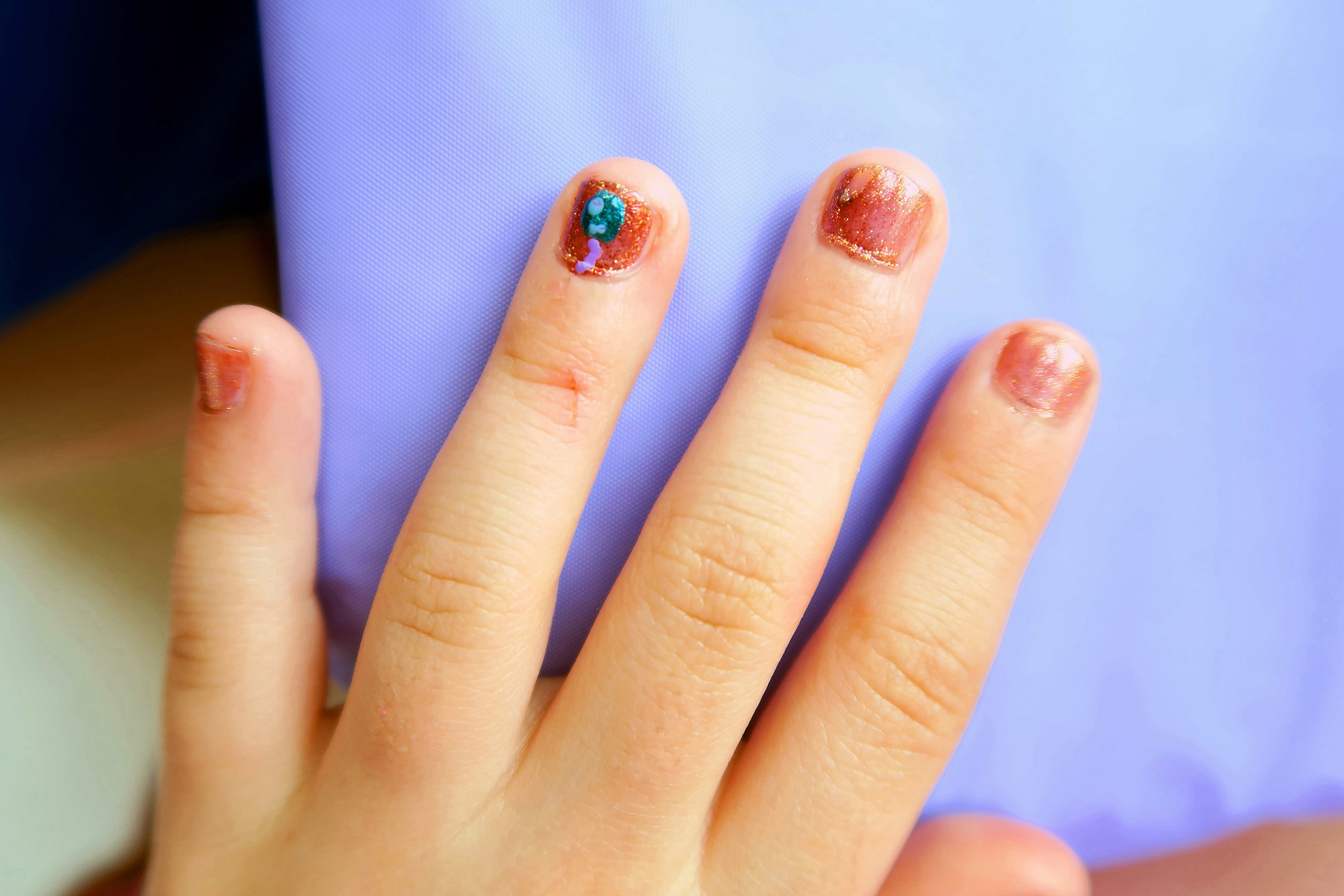 Close Up Of Balloon Nail Art. Close Up Of Balloon Nail Art.