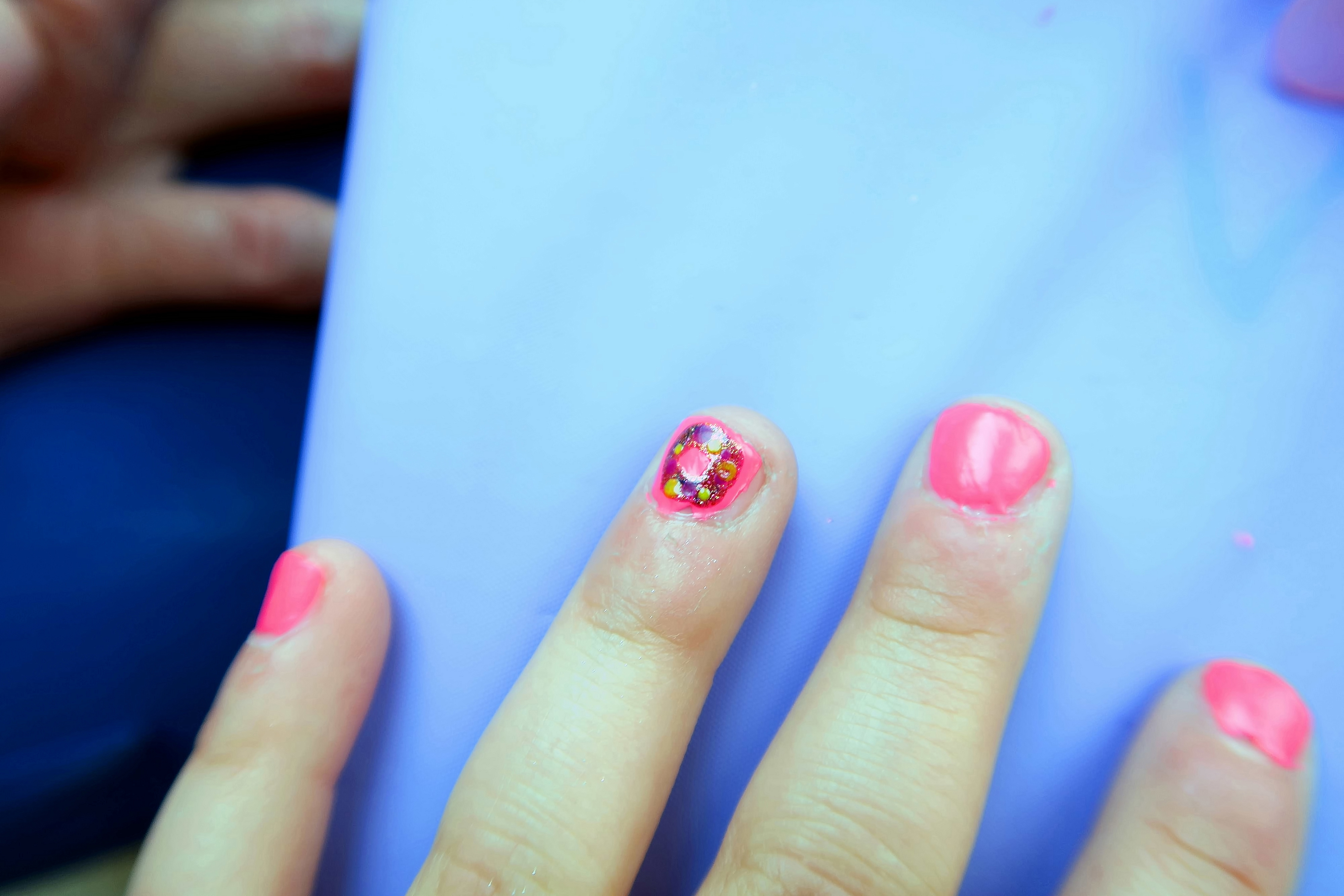 Donut Nail Art Close Up. Donut Nail Art Close Up.