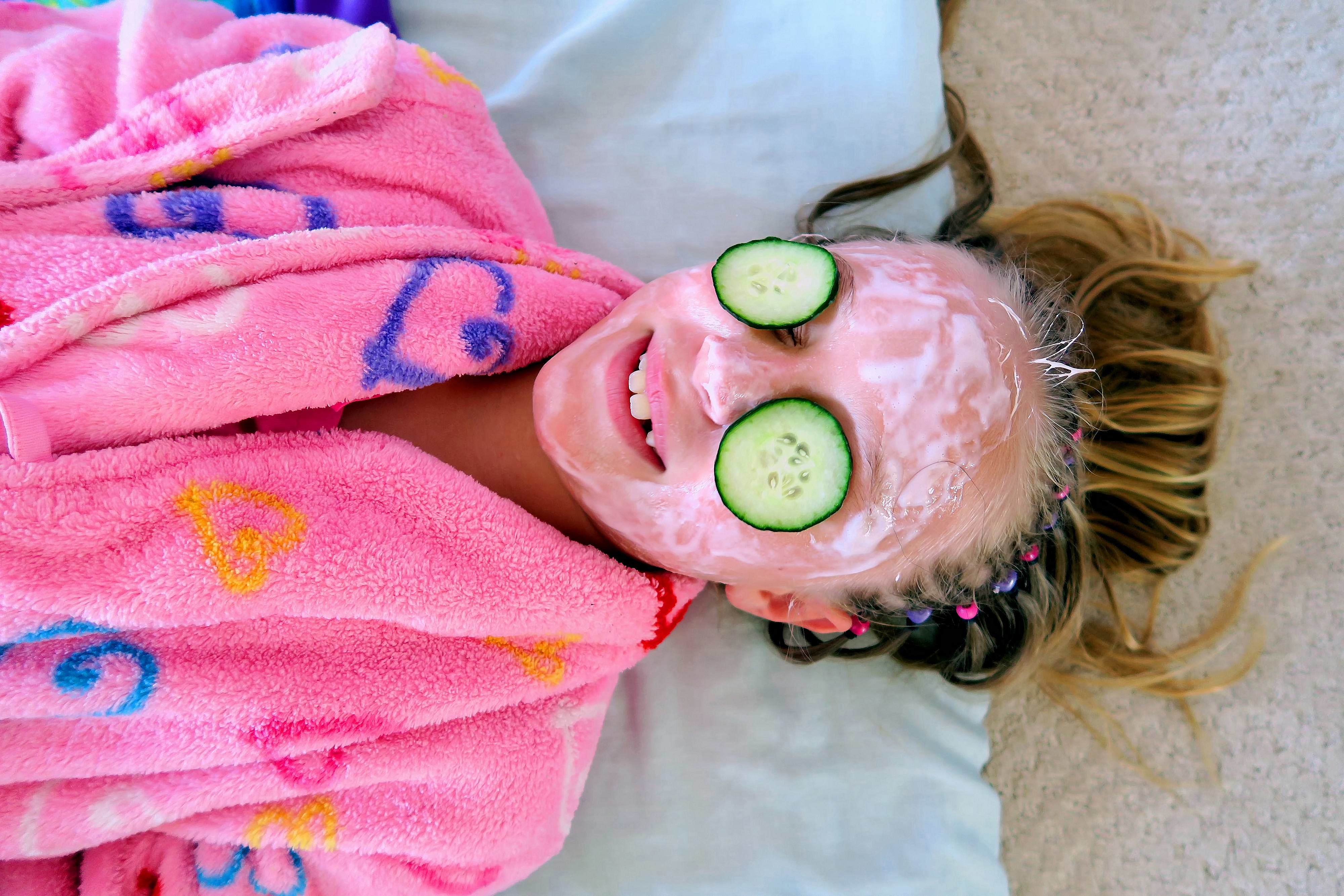 Riley With Strawberry Aloe Vera Yogurt Masque. Riley With Strawberry Aloe Vera Yogurt Masque.