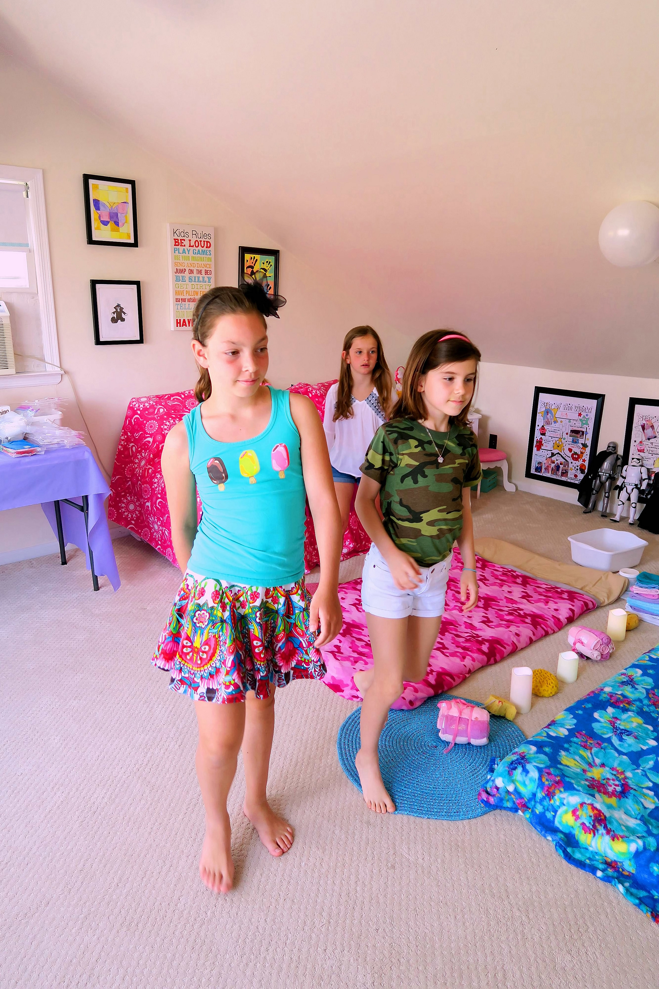 The Girls About To Choose Their Spa Robes. The Girls About To Choose Their Spa Robes.