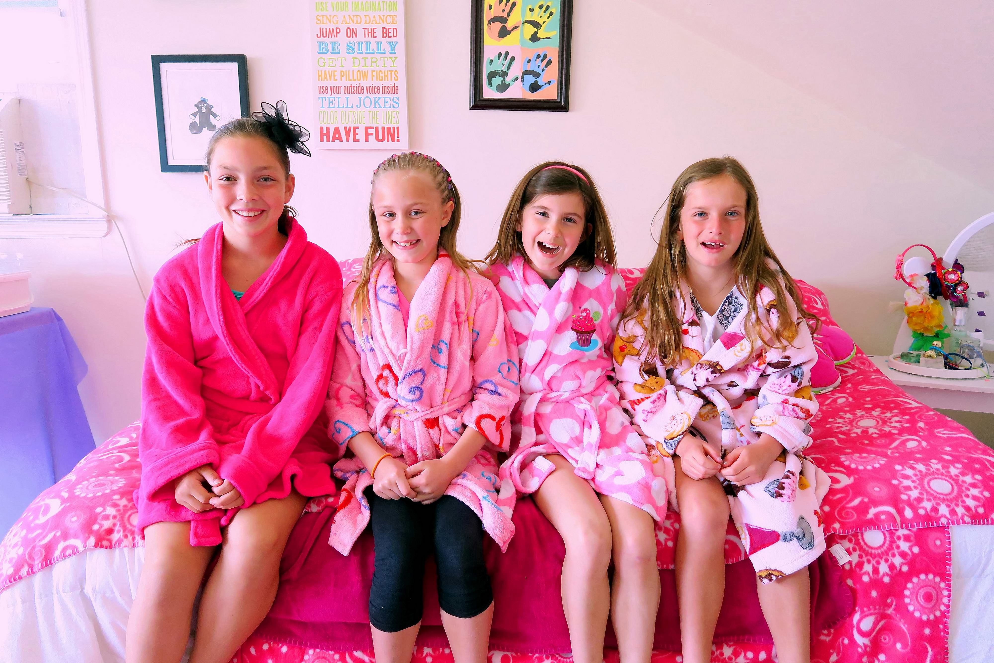 The Girls Saying 'Spa Party'! The Girls Saying 'Spa Party'!