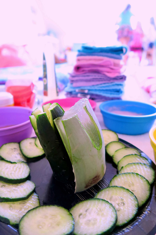 A Plate Of Cucumber Slices To Go Over The Eyes During The Facials. A Plate Of Cucumber Slices To Go Over The Eyes During The Facials.