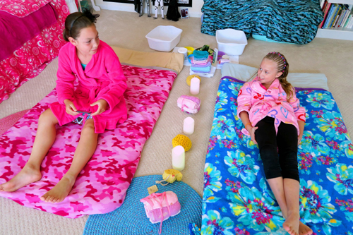 Getting Comfortable On The Facial Mats. Getting Comfortable On The Facial Mats.