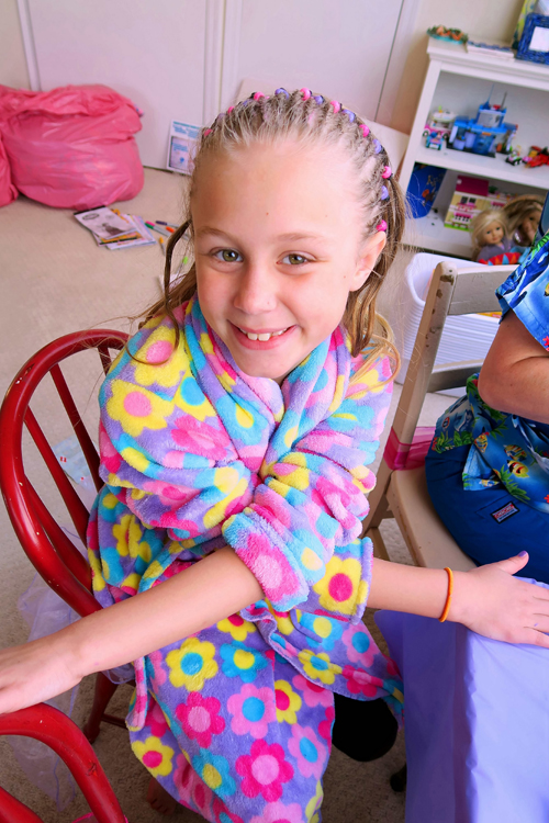 Mini Mani In Progress For The Birthday Girl. Mini Mani In Progress For The Birthday Girl.