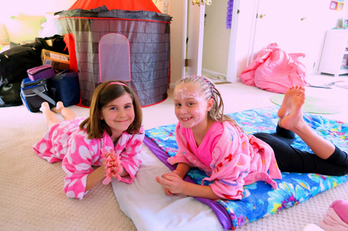 The Girls Enjoying The Spa Birthday Party. The Girls Enjoying The Spa Birthday Party.