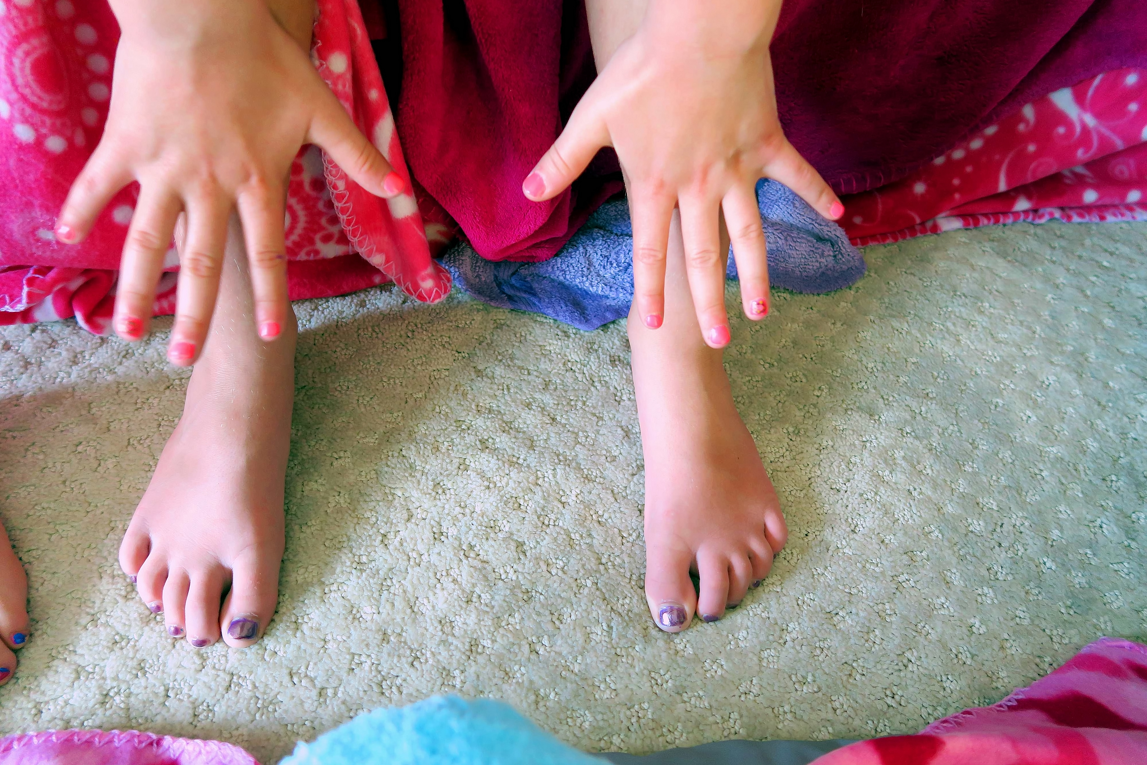 Kids Mani And Pedi Together. Kids Mani And Pedi Together.