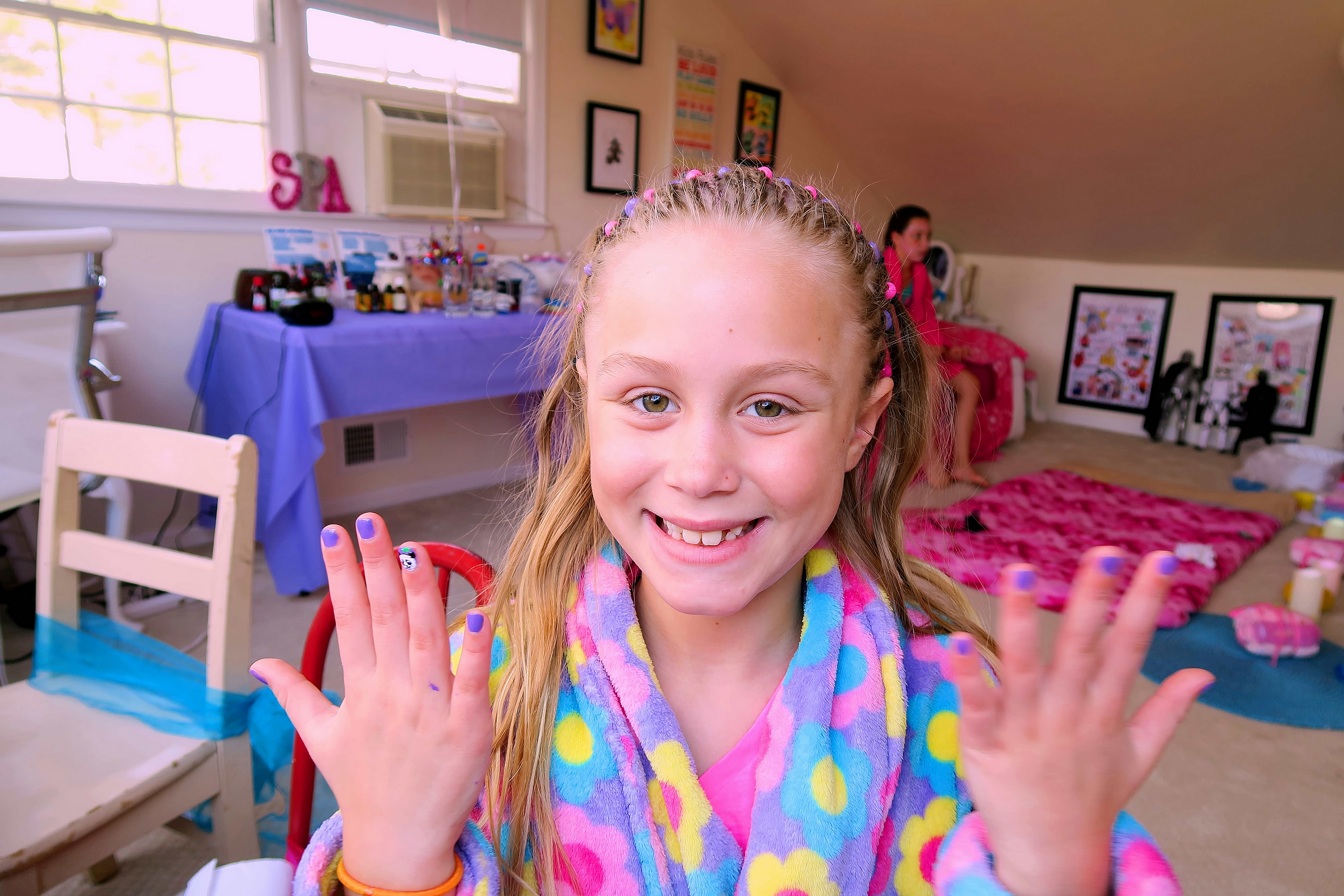 Lavender Nails With Panda Nail Art For The Birthday Girl. Lavender Nails With Panda Nail Art For The Birthday Girl.