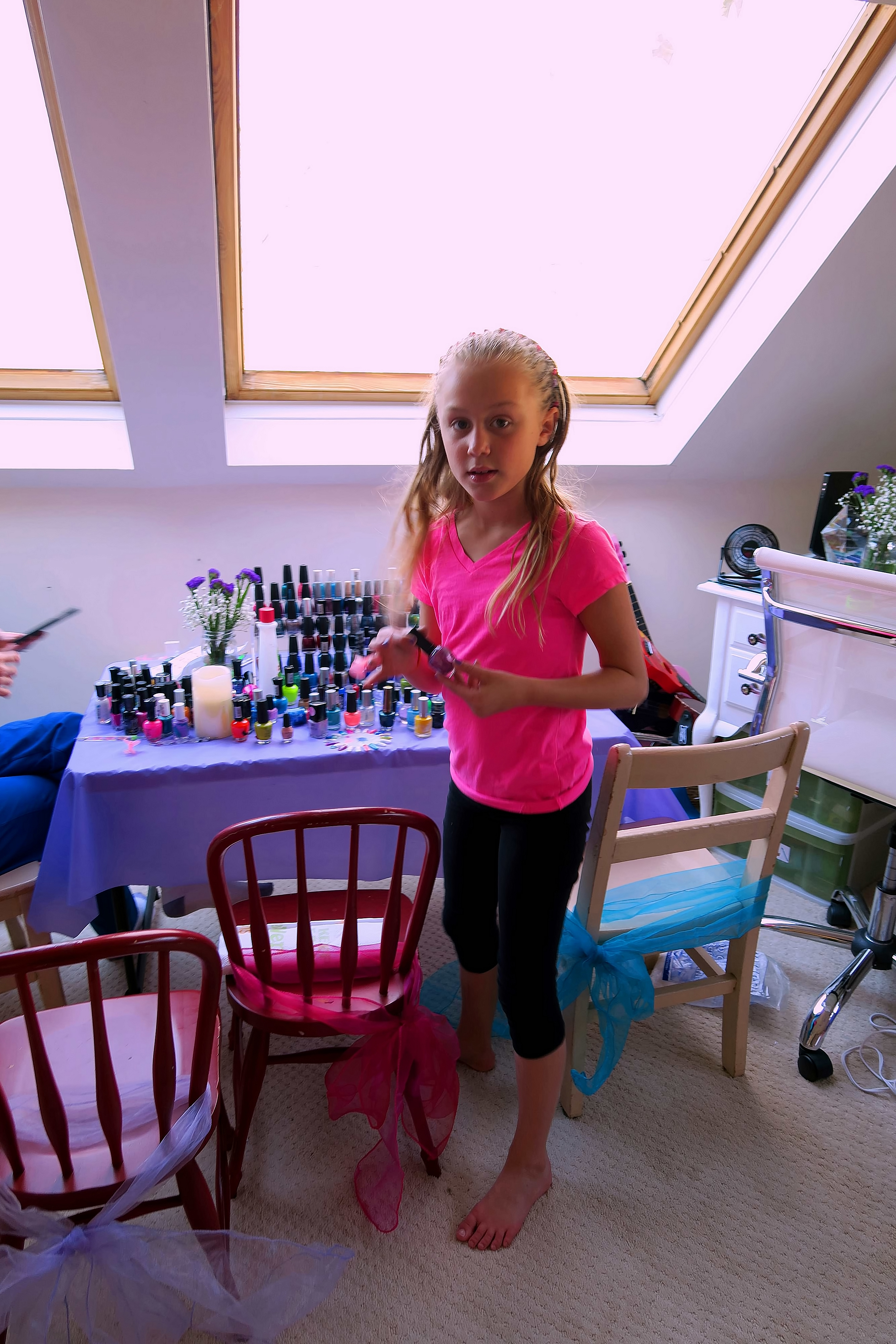 Riley Picking A Polish For Her Pedi. Riley Picking A Polish For Her Pedi.