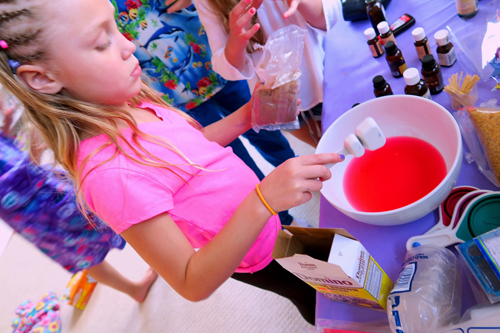 Mixing In More Ingredients For The Spa Birthday Craft. Mixing In More Ingredients For The Spa Birthday Craft.
