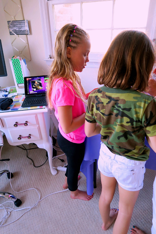 The Girls Doing A Craft. The Girls Doing A Craft.