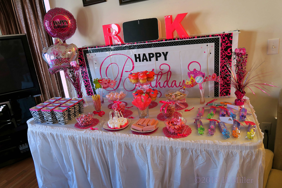 Beautifully Decorated Party Treats Table 