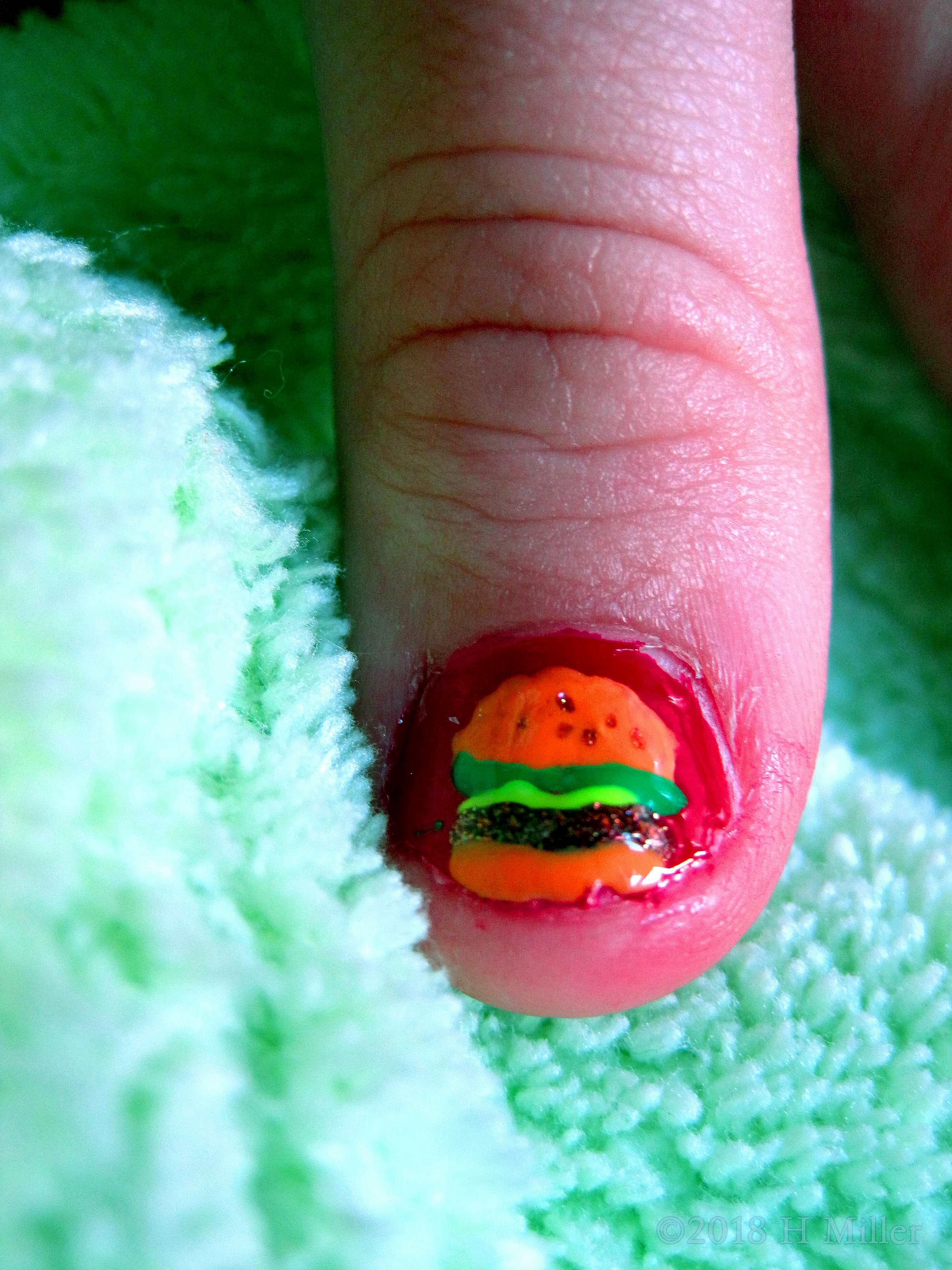 Close Up Of Hamburger Nail Design! Close Up Of Hamburger Nail Design!