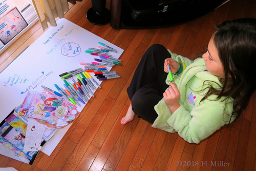 A Party Guest Decorating The Spa Birthday Card A Party Guest Decorating The Spa Birthday Card