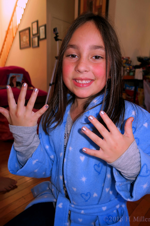 Another Party Guest Showing Off Her Mini Mani!