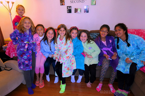 Party Guests All Smiles In Their Spa Robe Party Guests All Smiles In Their Spa Robe