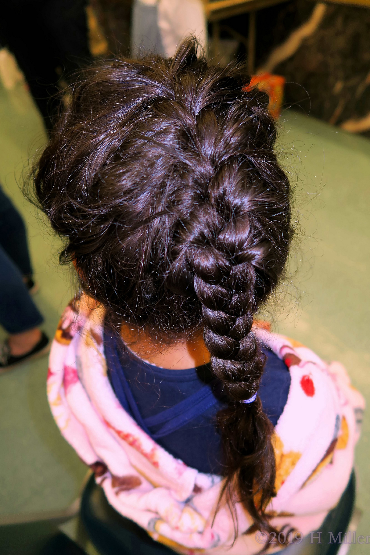 Close Up Of Kids Hairstyle At RonniLynn's Spa Party