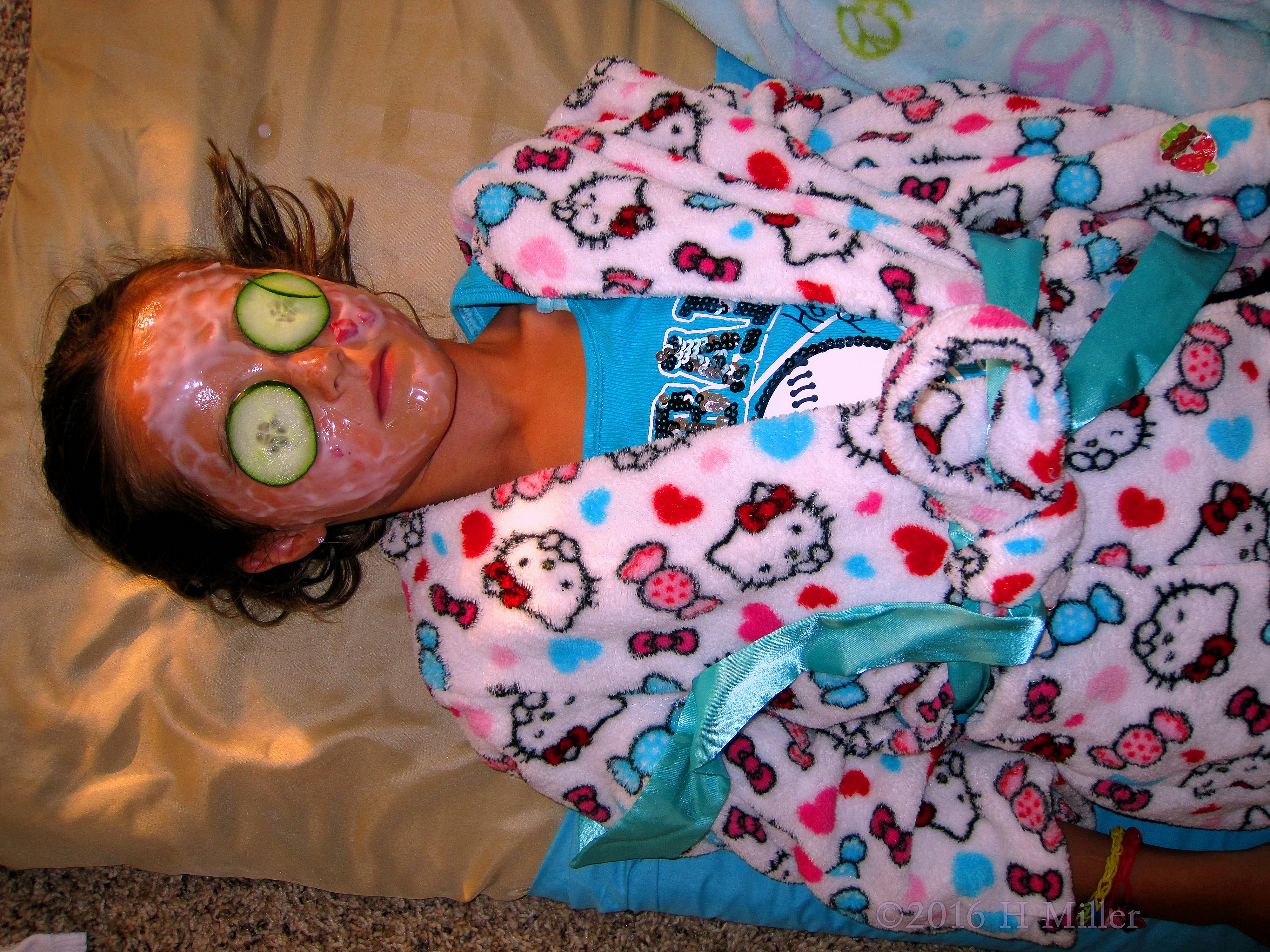 Chilling Out During Her Facials. Chilling Out During Her Facials.