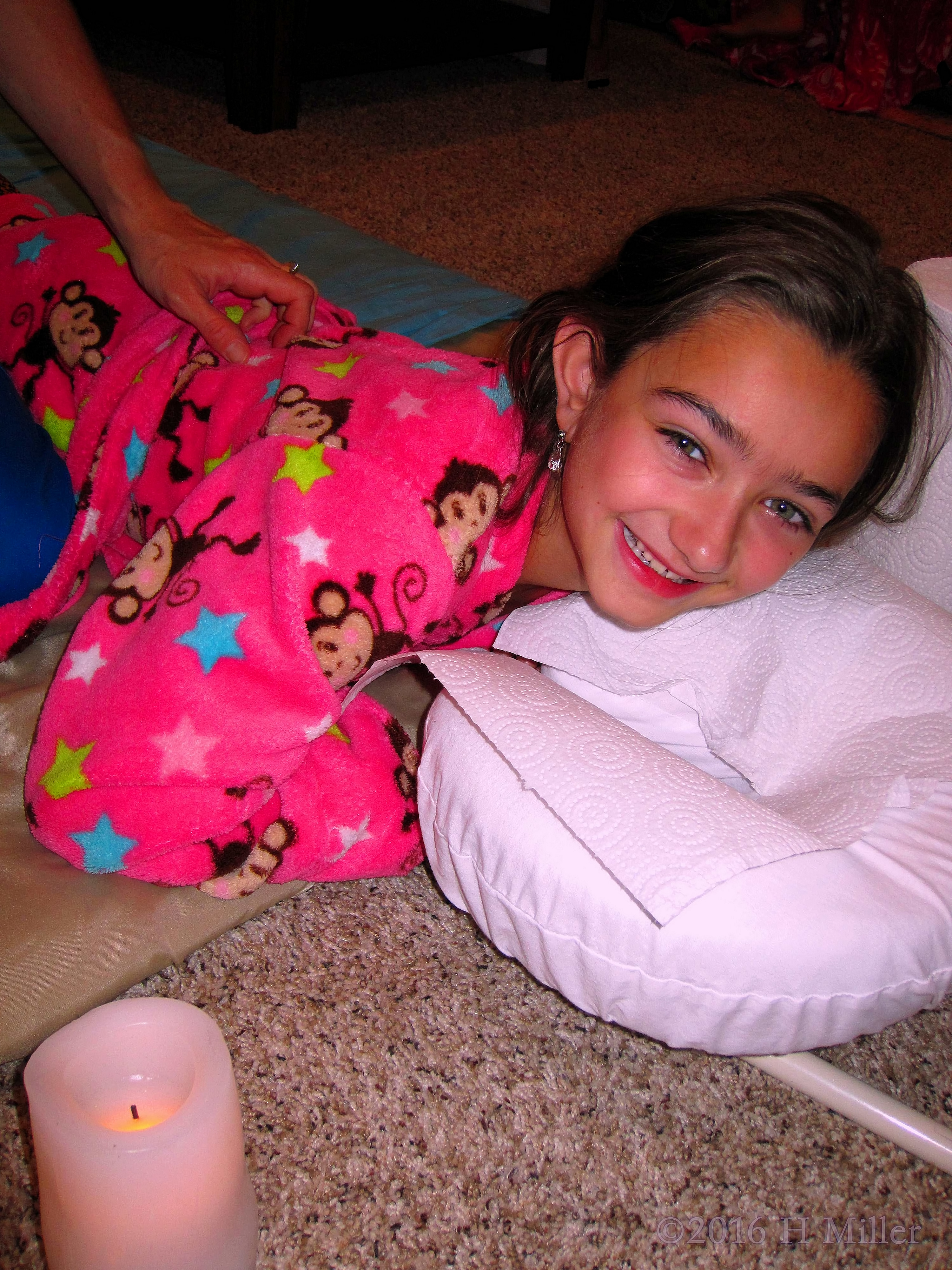 She's Enjoying Her Massage For Kids. She's Enjoying Her Massage For Kids.