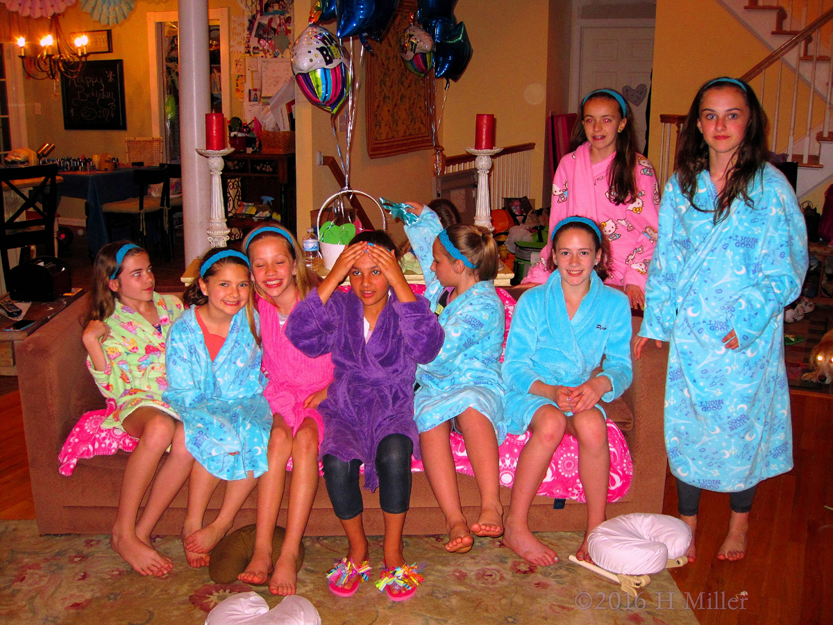 Group Capture Of Kids In Their Comfy Kids Spa Robes! 