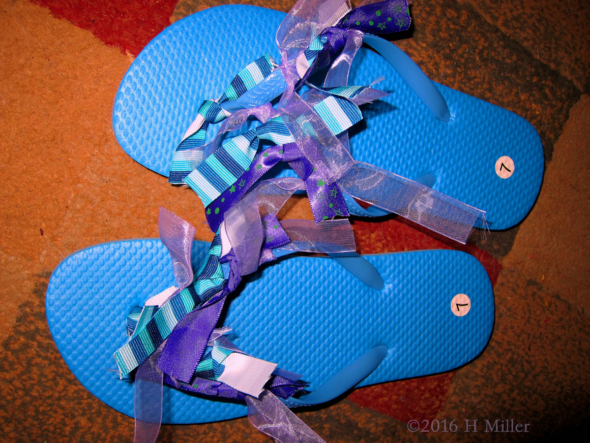 One More Slipper With Matching Color Ribbons! 