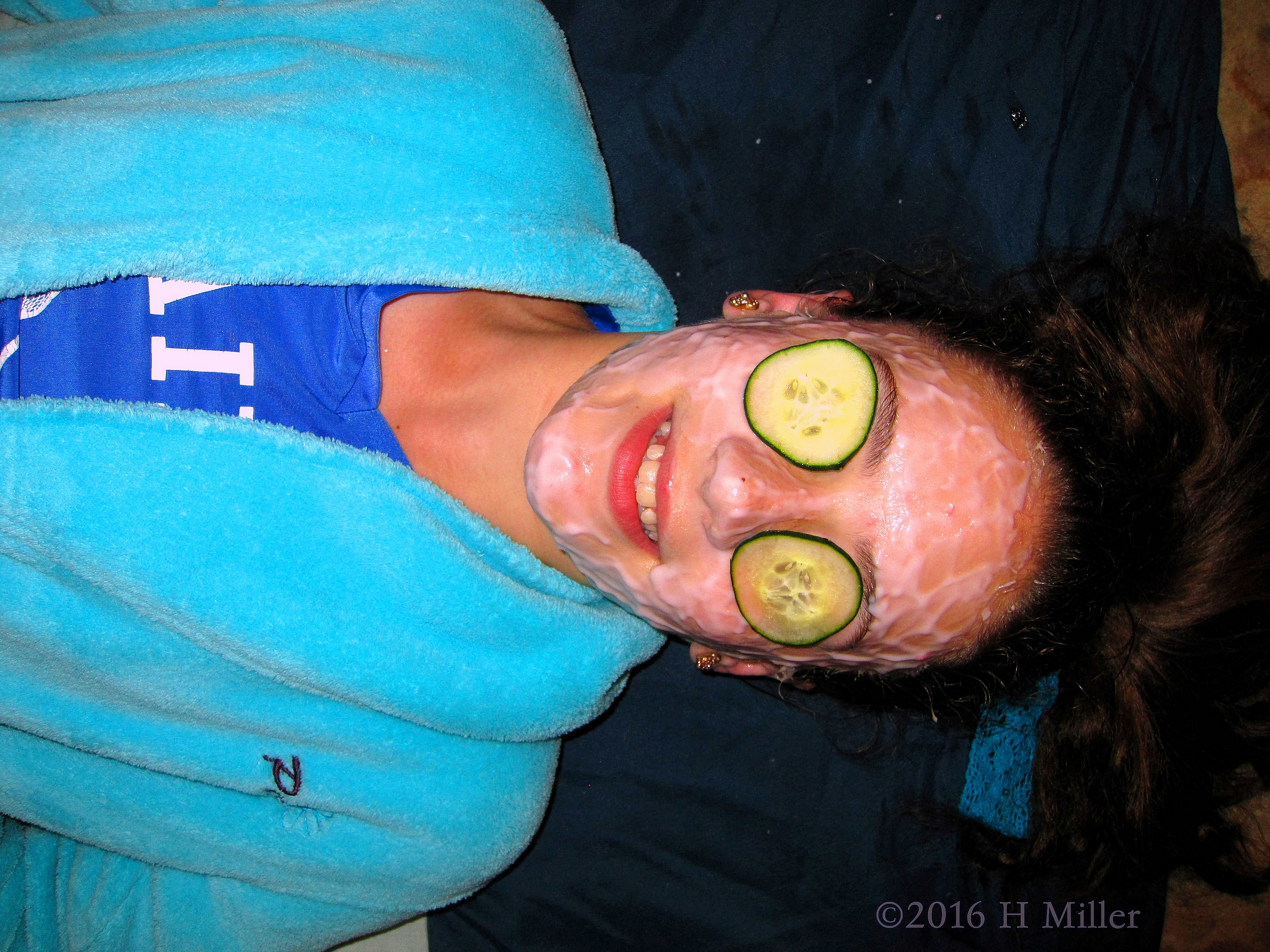 Having Fun And Smiling During Her Relaxing Girls Facial! Having Fun And Smiling During Her Relaxing Girls Facial!