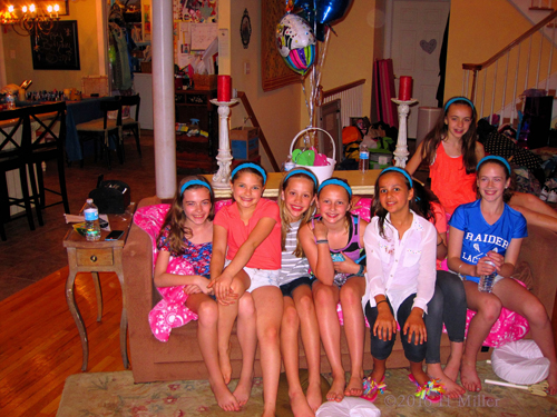 Kids Smiling Together While Posing For A Spa Party Group Pic! Kids Smiling Together While Posing For A Spa Party Group Pic!