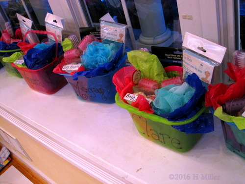 Spa Gift Baskets For Each Girl With Their Name Written On Them! Spa Gift Baskets For Each Girl With Their Name Written On Them!