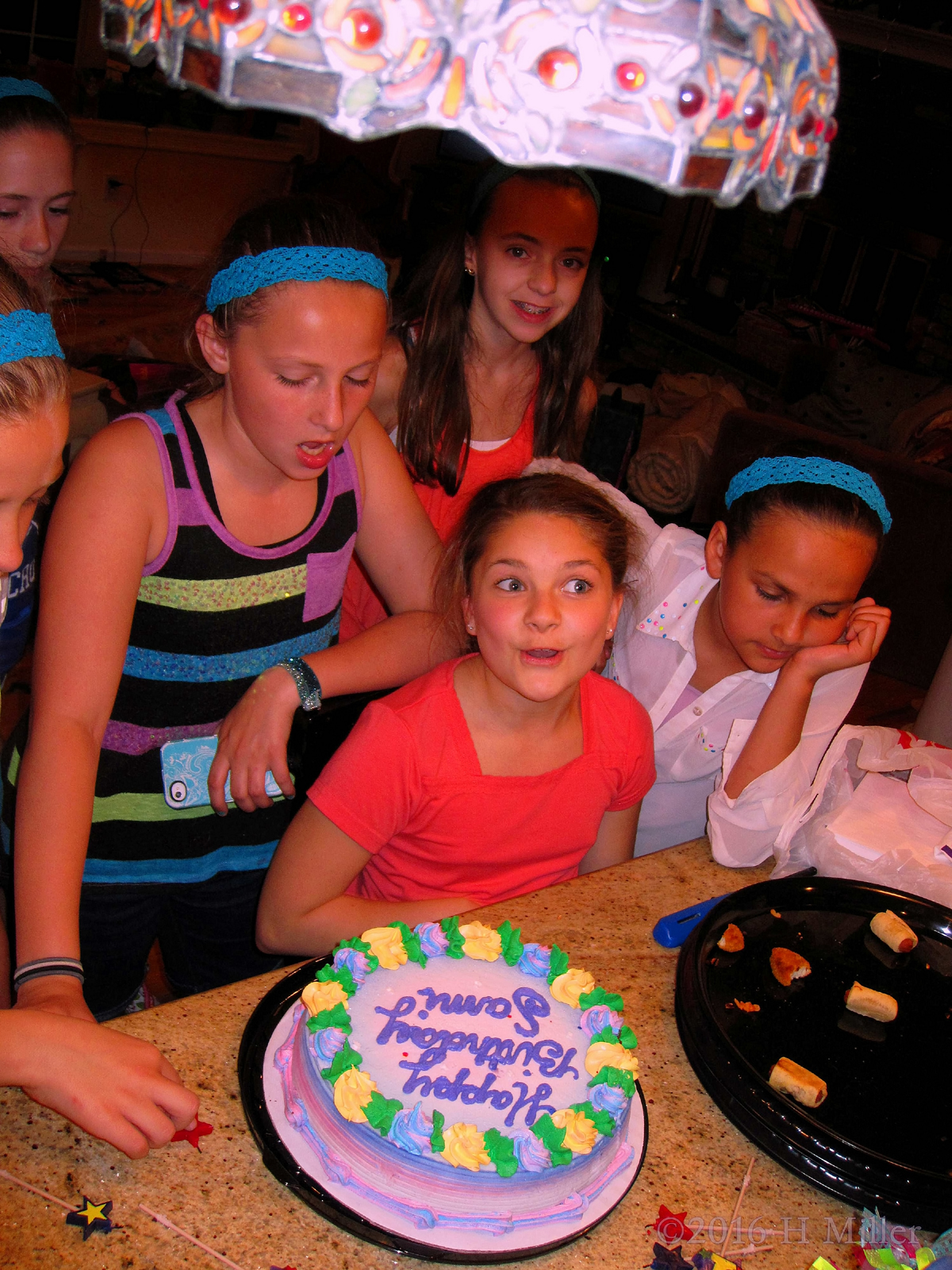 Cheerful Girls Enjoying Sami's Birthday Party, Ready To Sing Happy Birthday! 