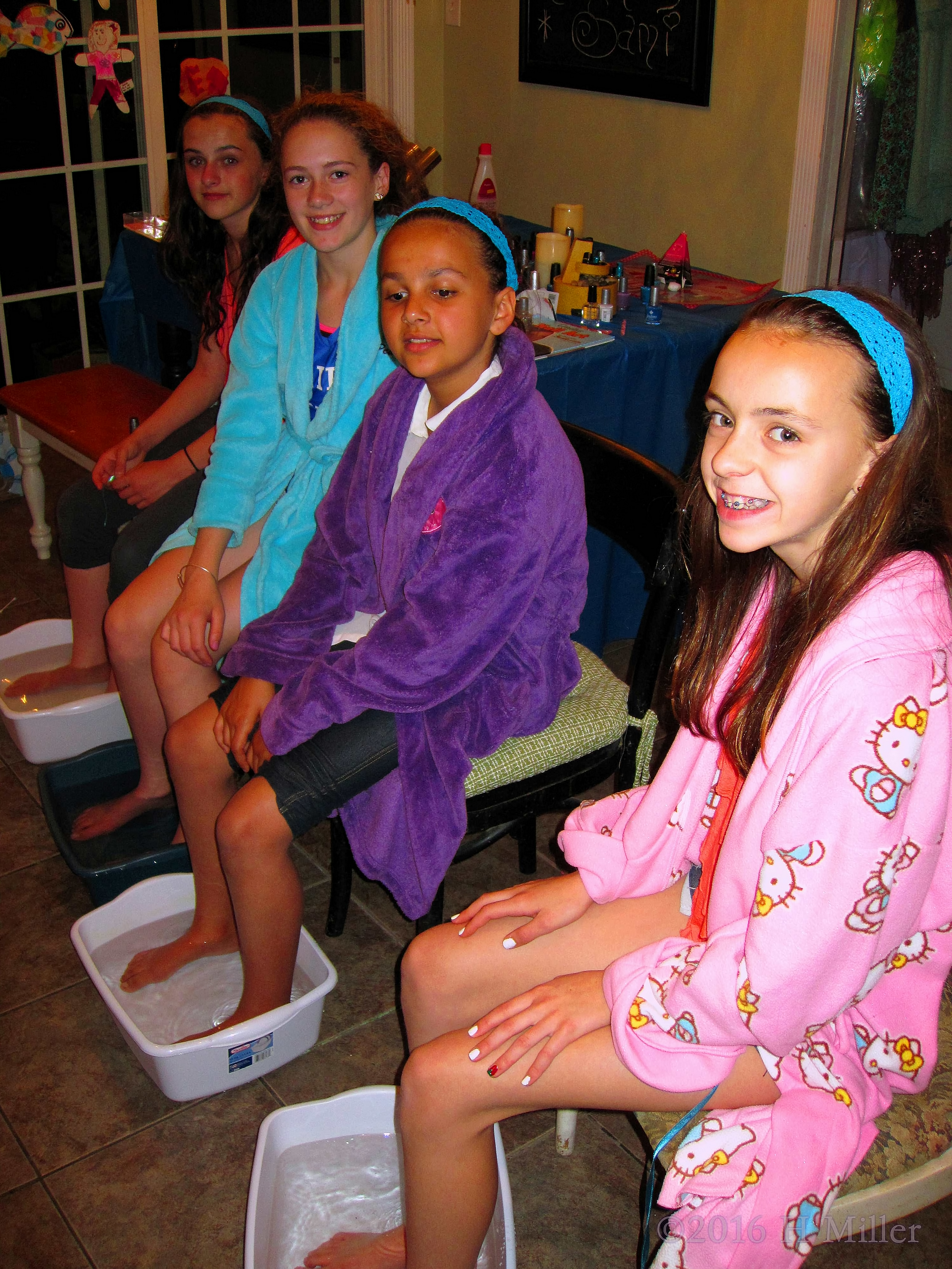 Having A Great Time During The Kids Pedicure Session! 