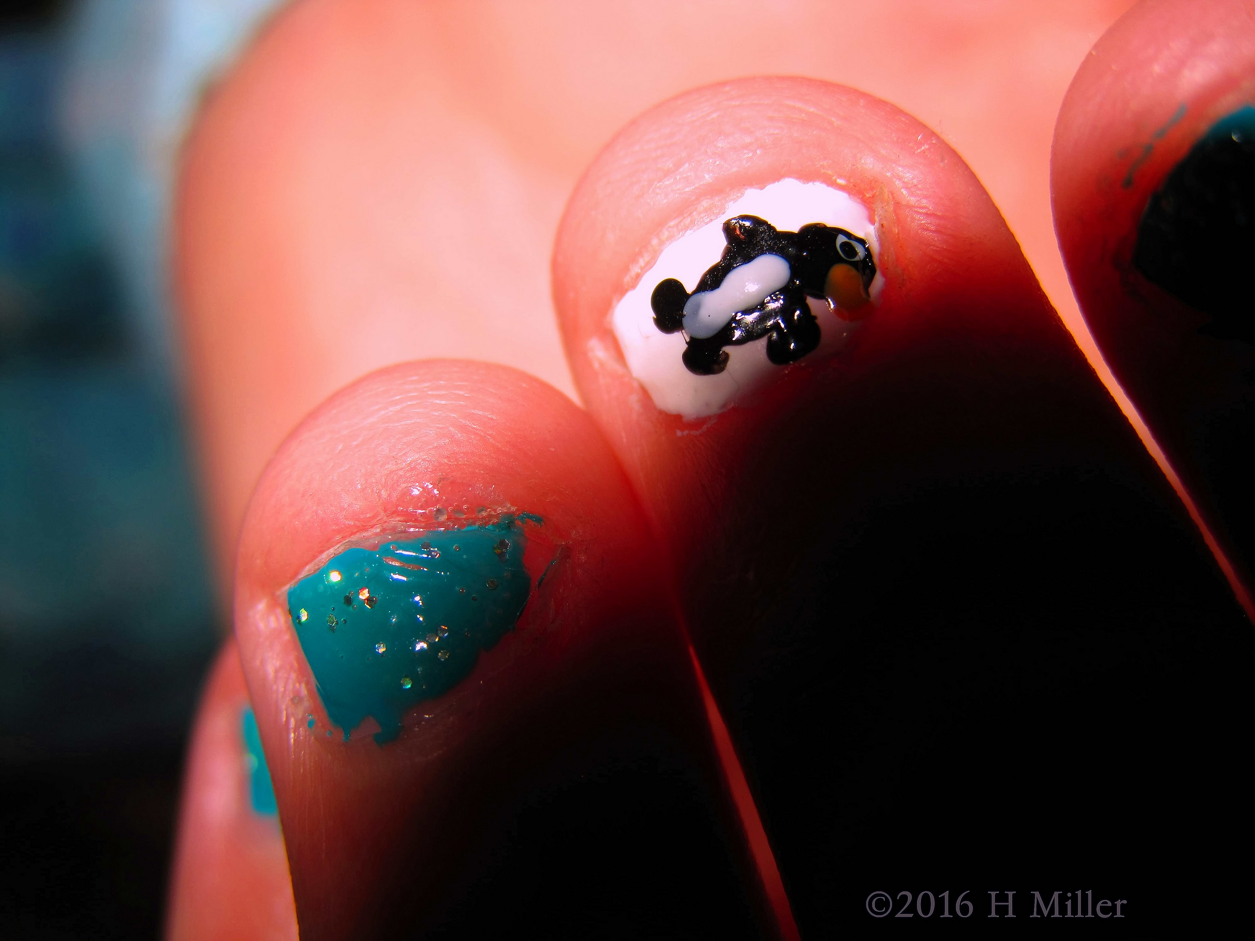 This Penguin Nail Art Is So Cute.