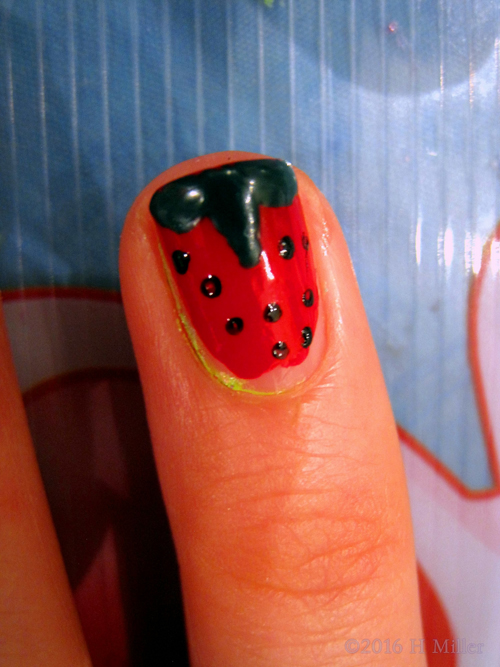 Yet Another Closeup Of The Neat Strawberry Nail Art