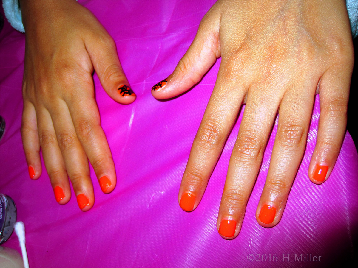 Bright Orange Mini Manicure 