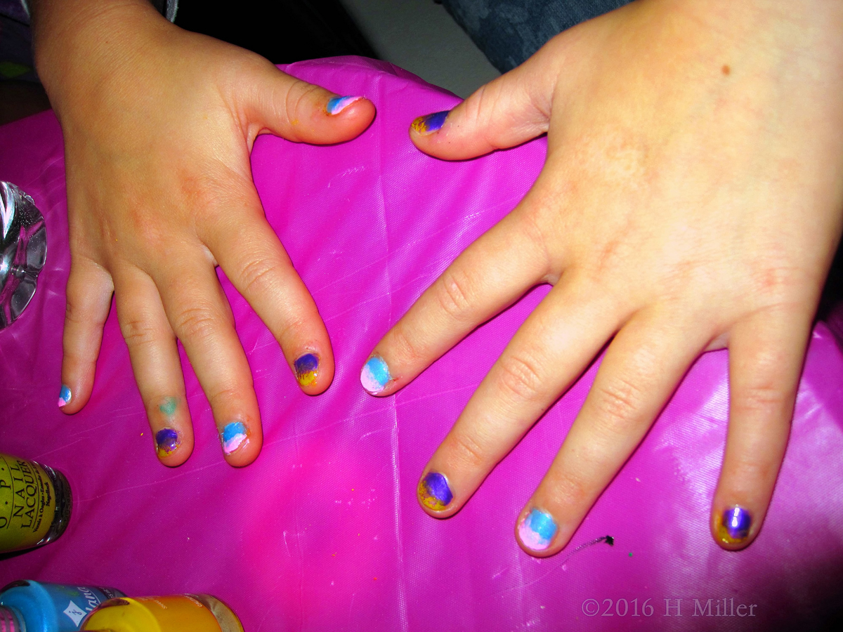Purple And Teal Home Kids Spa Mini Manicure 