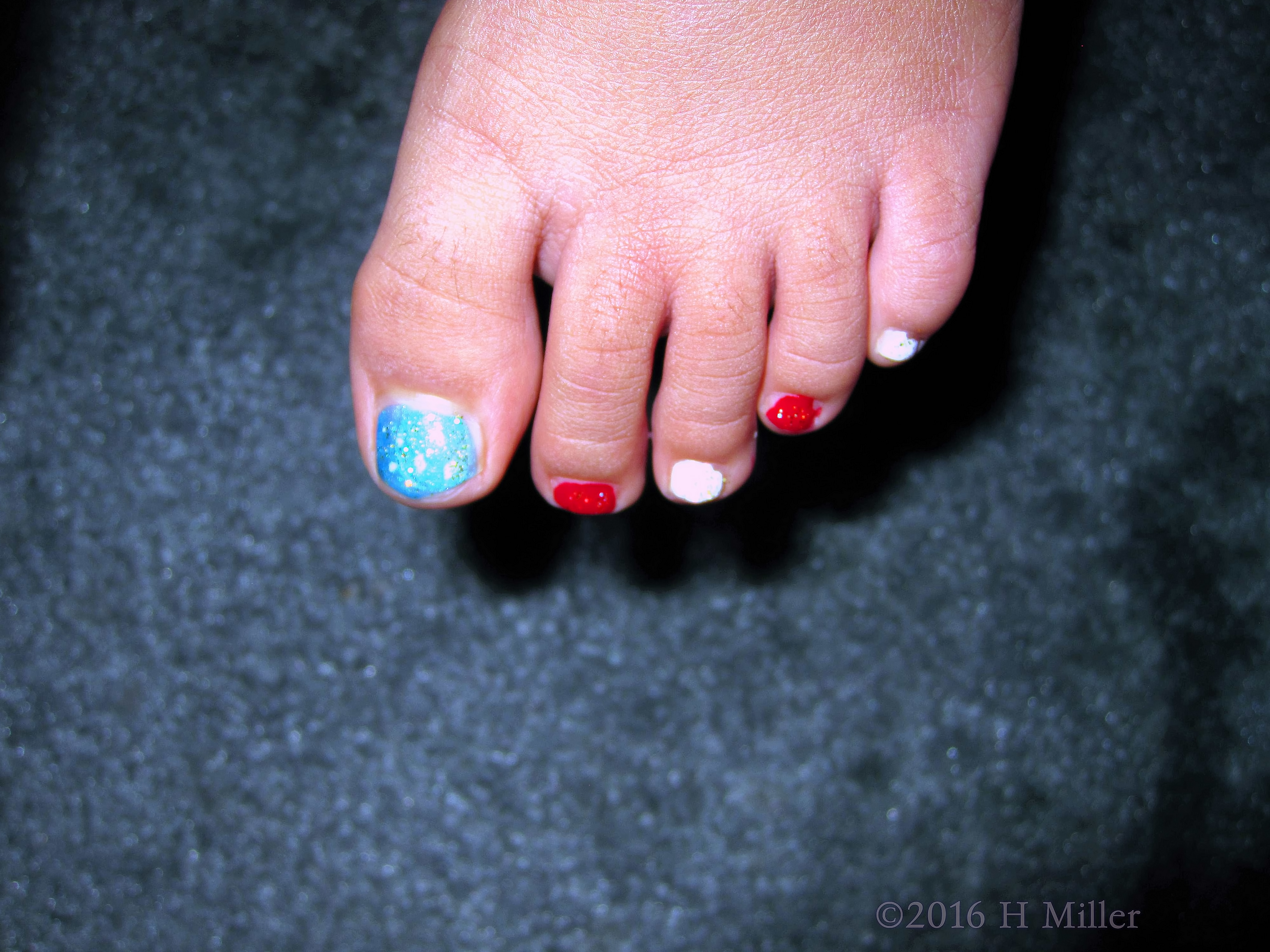 Red, White, And Blue Pedicure 