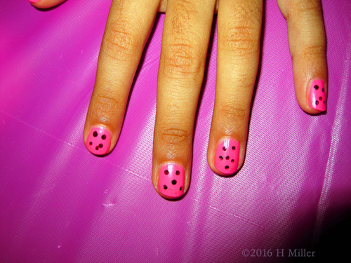 Pink Polka Dot Mini Manicure