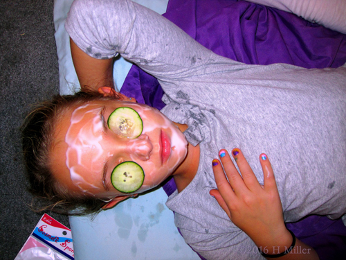 Relaxed During A Strawberry Face Mask
