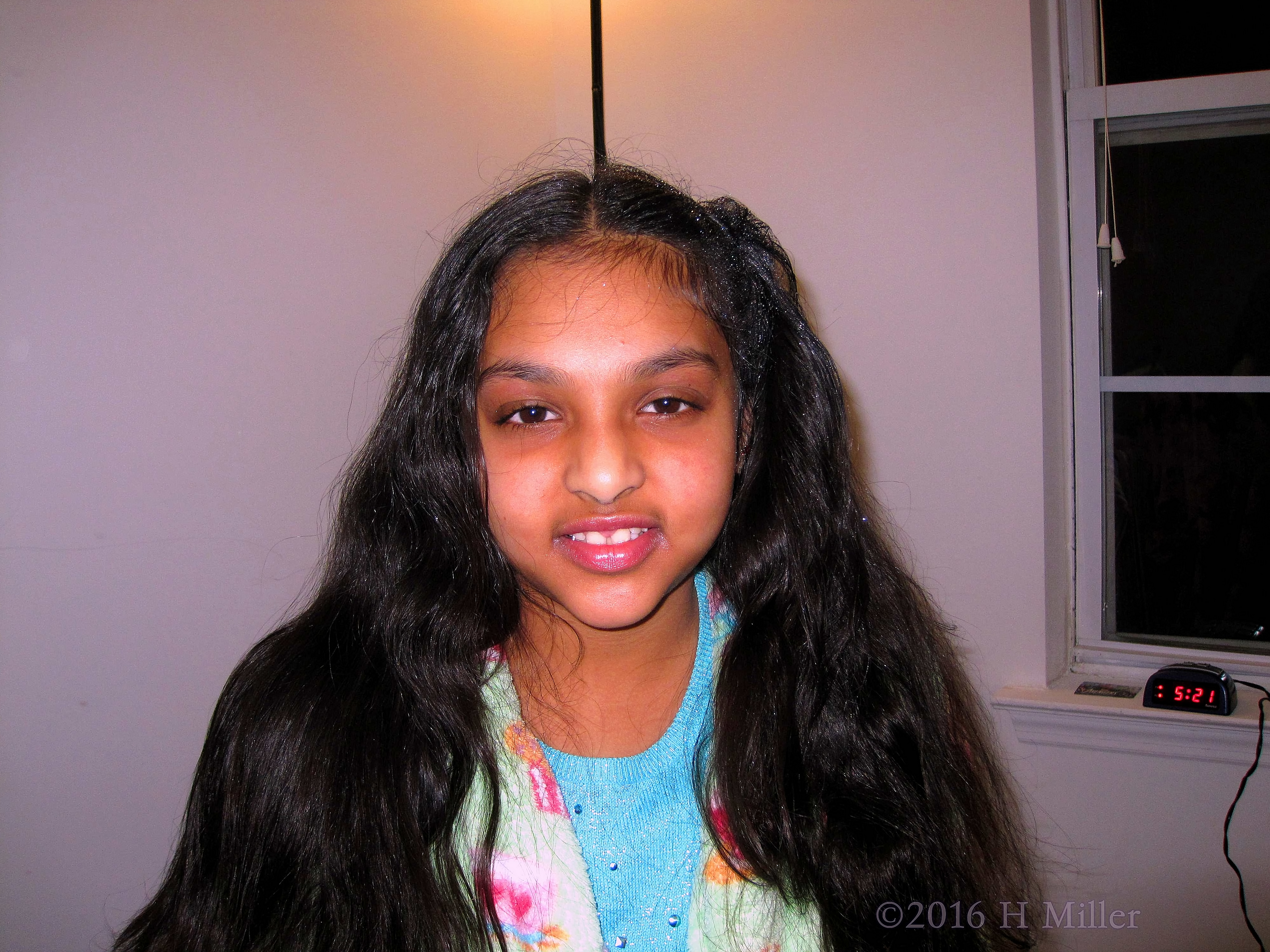 Kids Hair Styling. Twisted Back With A Barette And Glitter. Kids Hair Styling. Twisted Back With A Barette And Glitter.