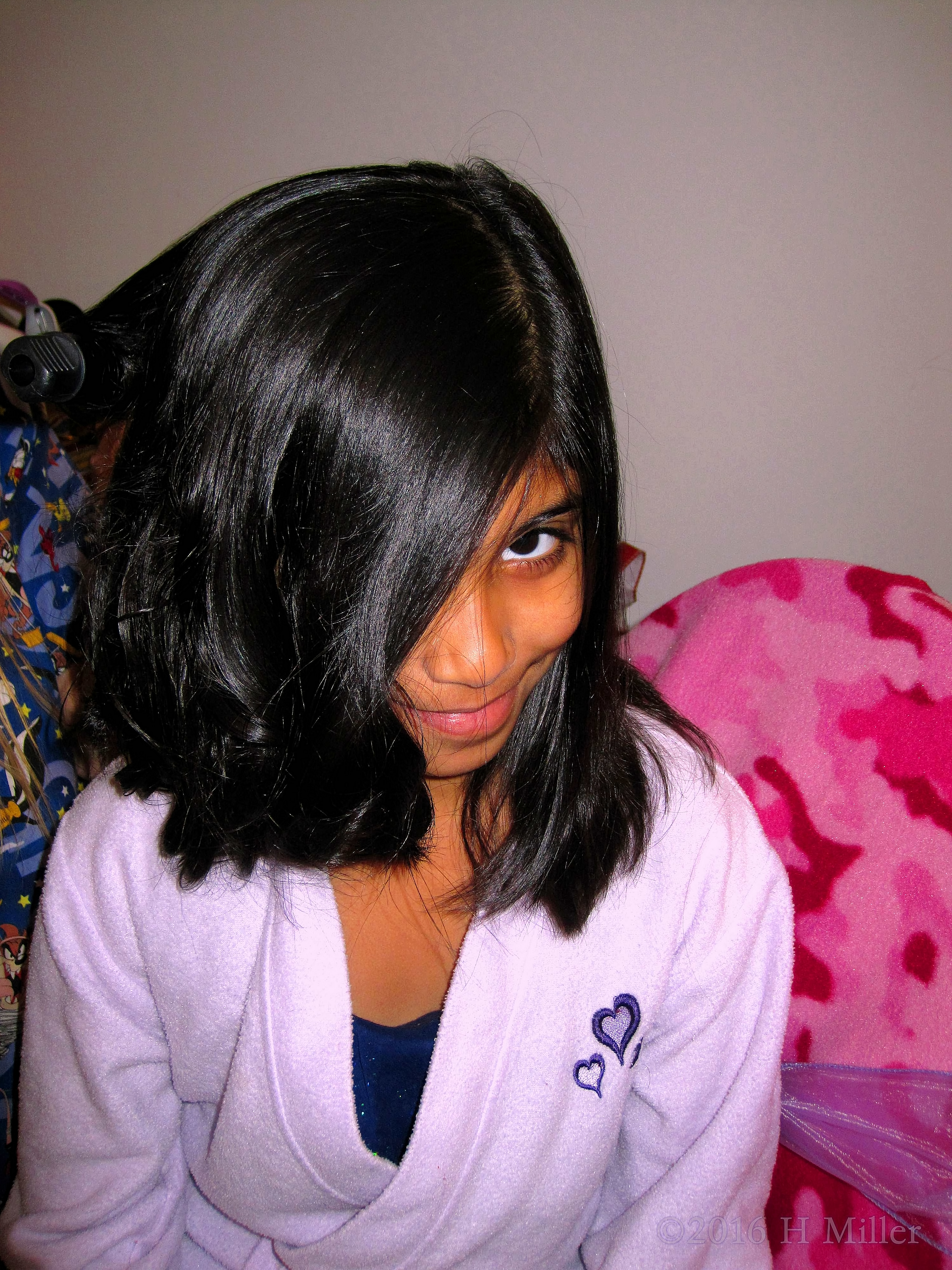 Temporarily Brushed Over Her Face. Hair Styling Not Done Yet! Temporarily Brushed Over Her Face. Hair Styling Not Done Yet!