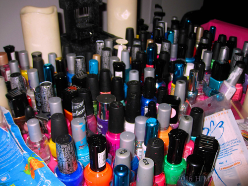 Polish Bottles, Close Up. Polish Bottles, Close Up.