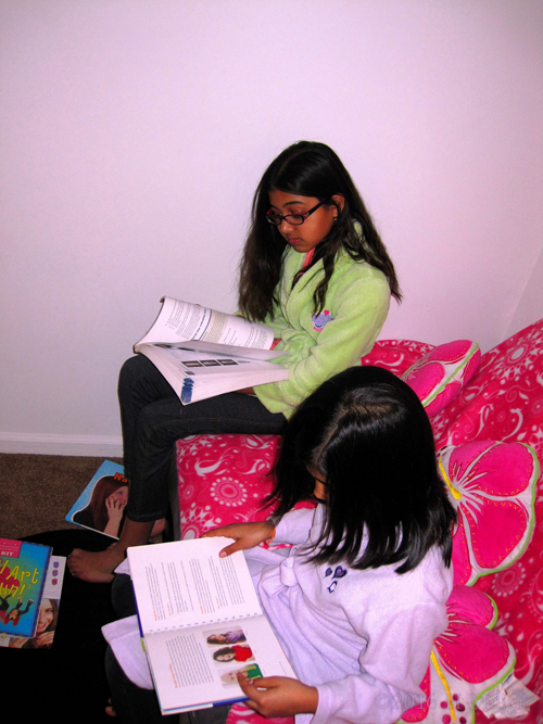 The Girls Reading About Nail Art. The Girls Reading About Nail Art.