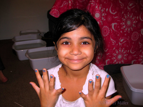 Happy With Her Freshly Painted Mani Happy With Her Freshly Painted Mani