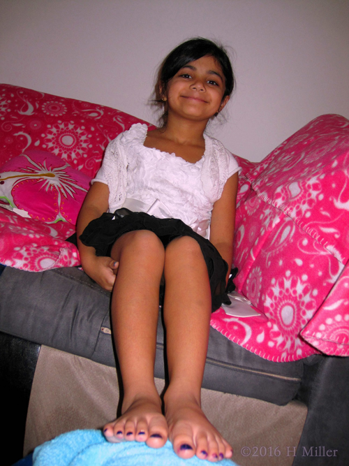 Happy With Her Purple OPI Shatter Kids Pedicure! Happy With Her Purple OPI Shatter Kids Pedicure!